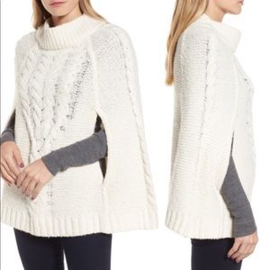 NWT Draper James Cable Knit Sweater Cape XS/S